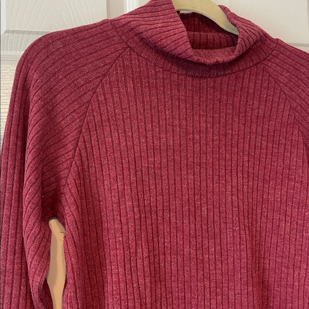 Mock Neck Rib Knit Sweater - Picture 3 of 4